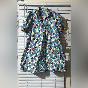 Entro Blue and Purple Floral Dress